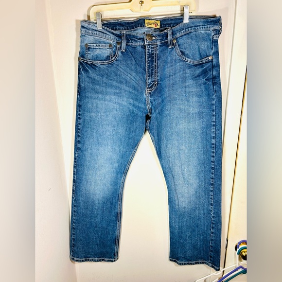 Wrangler 20X mens no. 42 Vintage bootcut jeans size 36x30 slim fit 11” rise Preo - Picture 4 of 6